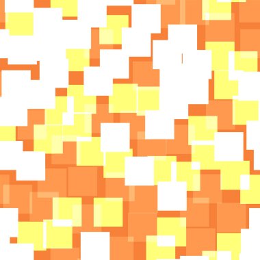 Kareler desen turuncu geometrik arka plana Yüce rasgele kareler kaotik geometrik soyut