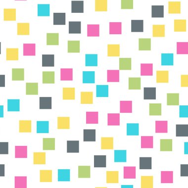 Soyut desen beyaz geometrik arka plan nadir rasgele kareler geometrik kaotik dekor kareler