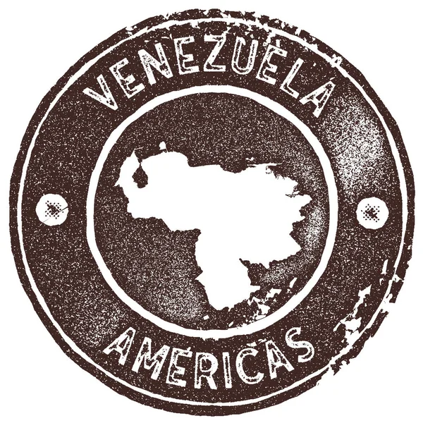 Venezuela karta vintage stämpel retrostil handgjord etikett badge eller element för resor souvenirer — Stock vektor