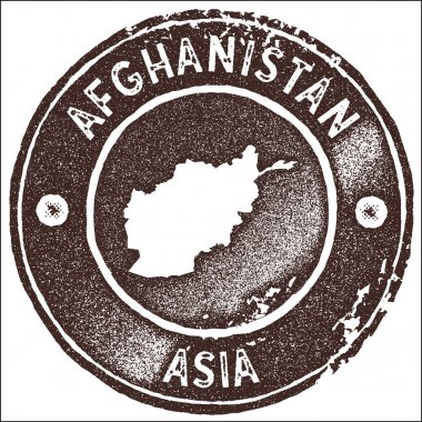 Afganistan harita vintage damgası Retro tarzı el yapımı etiketi rozet veya öğe seyahat Hediyelik eşyalar için