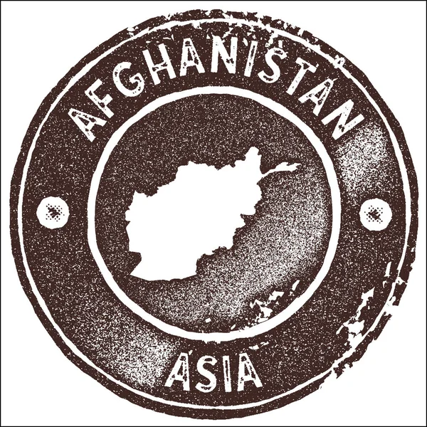 Afganistan harita vintage damgası Retro tarzı el yapımı etiketi rozet veya öğe seyahat Hediyelik eşyalar için — Stok Vektör