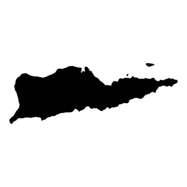 Saint Croix harita Adası siluet simge izole Saint Croix siyah harita anahat vektör