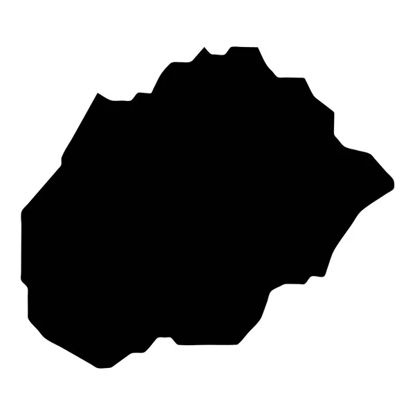 Силуэт острова Алегранца Изолированная чёрная карта Алегранца Векторная иллюстрация — стоковый вектор