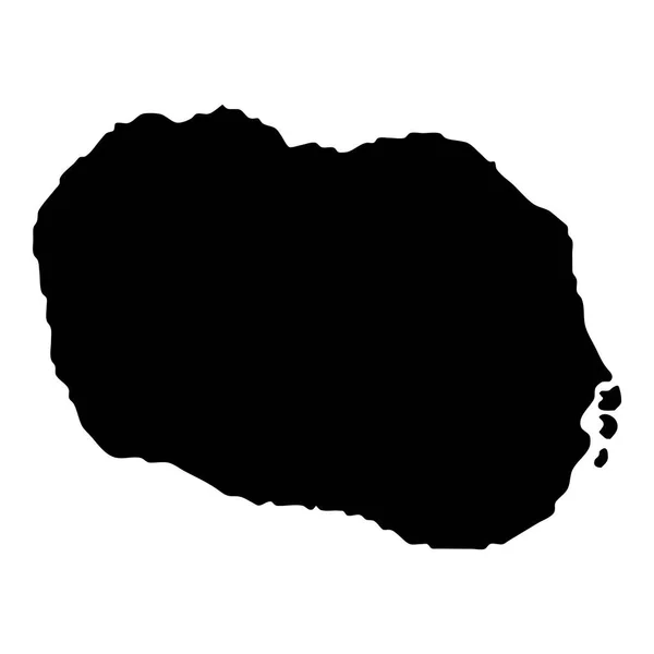 Rarotonga mapa Isla silueta icono Aislado Rarotonga negro mapa contorno Vector ilustración — Vector de stock