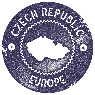 Çek Cumhuriyeti harita vintage damgası Retro tarzı el yapımı etiketi rozet veya öğe için seyahat Hatıra Eşyası