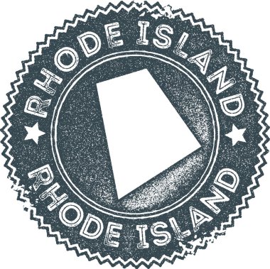 Rhode Island harita vintage damgası Retro tarzı el yapımı etiketi rozet veya öğe seyahat Hediyelik eşyalar için