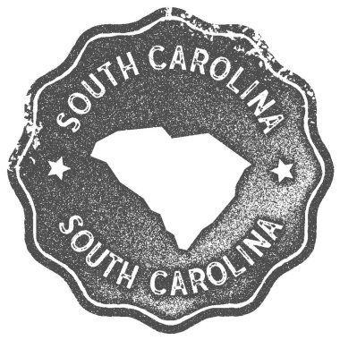 Güney Carolina harita vintage damgası Retro tarzı el yapımı etiketi rozet veya öğe seyahat Hediyelik eşyalar için