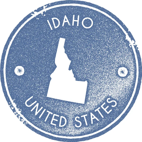 Idaho megjelenítése vintage bélyegző Retro stílusú kézzel címke jelvényt vagy elem utazási ajándéktárgyak fény — Stock Vector