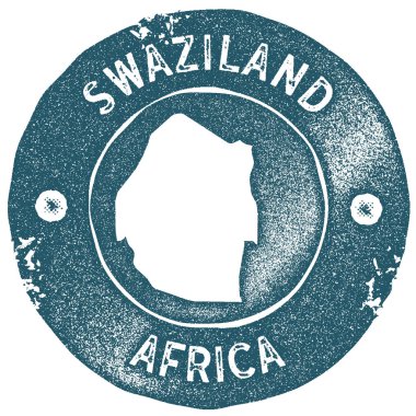Svaziland Haritası vintage damgası Retro tarzı el yapımı etiketi Svaziland rozet veya seyahat için öğe