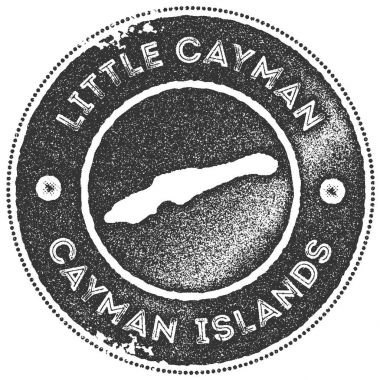 Küçük Cayman harita vintage damga Retro tarzı el yapımı etiketi rozet veya öğe seyahat Hediyelik eşyalar için