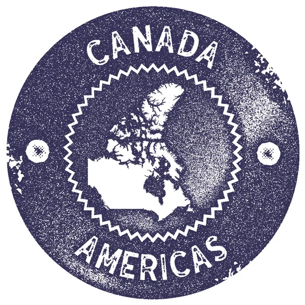 Kanada karta vintage stämpel retrostil handgjord etikett badge eller element för resor souvenirer Deep — Stock vektor