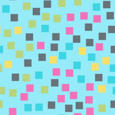 Soyut desen mavi geometrik arka plan çekici rasgele kareler geometrik kaotik kareler