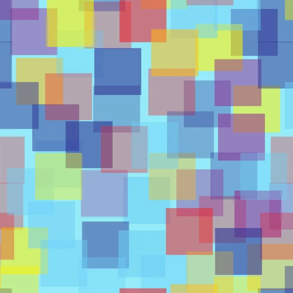 Abstrakt torg mönster blå geometrisk bakgrund magnetiska slumpmässiga rutor geometriska kaotiska — Stock vektor
