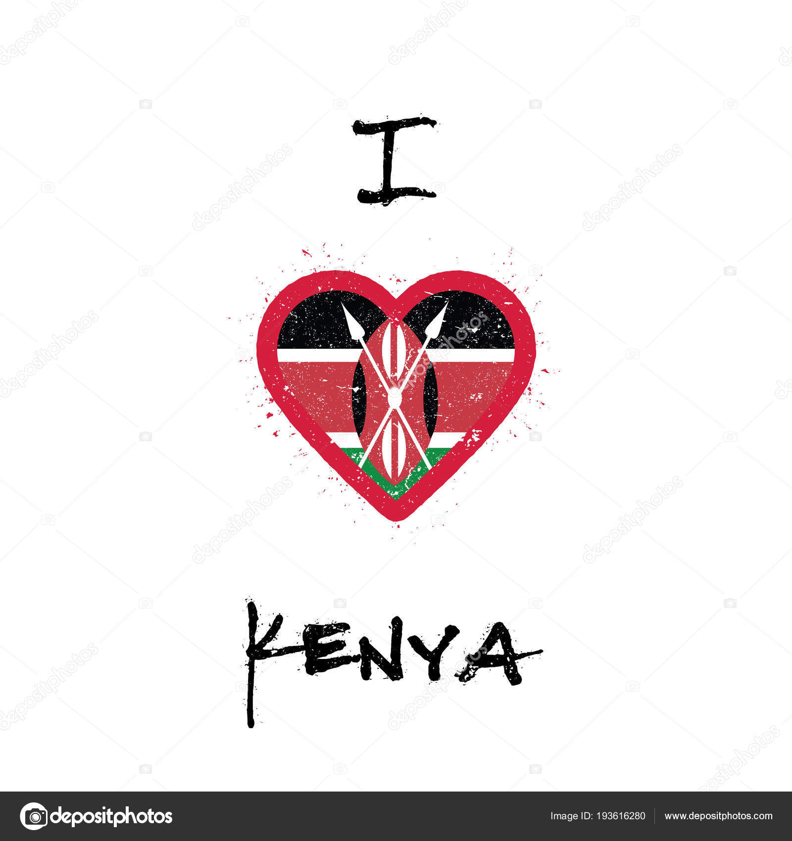 I Love Heart Kenya T-Shirt
