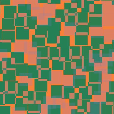 Kareler desen turuncu geometrik arka plan serin rasgele kareler geometrik kaotik dekor soyut