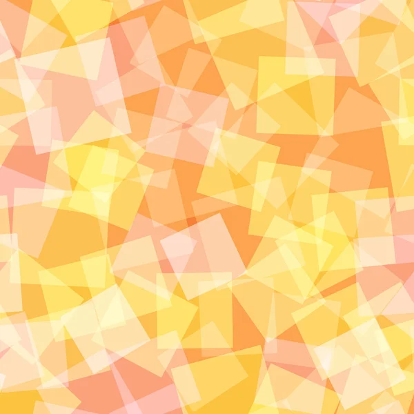Patrón de cuadrados abstractos Fondo geométrico naranja Cuadrados aleatorios impresionantes Caótico geométrico — Vector de stock