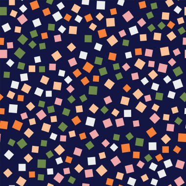 Desen derin mavi geometrik arka plan büyüleyici rasgele kareler geometrik soyut kareler