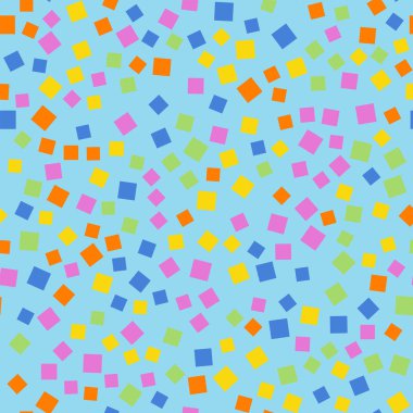 Kareler desen açık mavi geometrik renkli simetrik rasgele kareler geometrik soyut