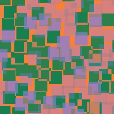 Soyut kareler turuncu geometrik arka plana memnuniyet rasgele kareler kaotik geometrik desen