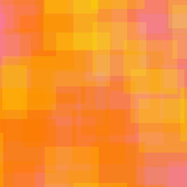 Soyut desen turuncu geometrik arka plan büyük rasgele kareler geometrik kaotik kareler