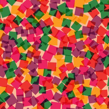 Kareler desen geometrik pembe sevimli rasgele kareler geometrik kaotik dekor soyut