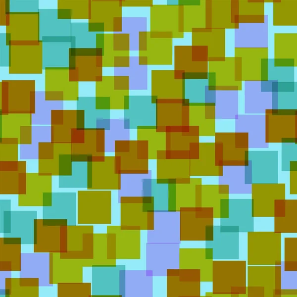 Schéma abstrait des carrés Bleu fond géométrique Incroyables carrés aléatoires Géométrique chaotique — Image vectorielle