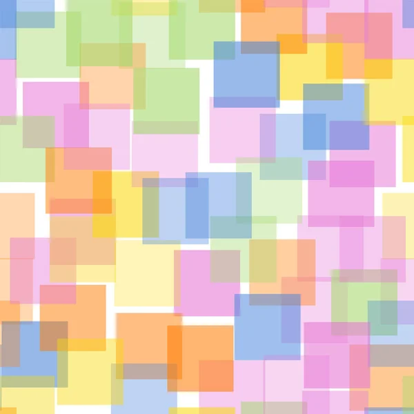 Schéma abstrait des carrés Fond géométrique blanc Carrés aléatoires idéaux Décor chaotique géométrique — Image vectorielle