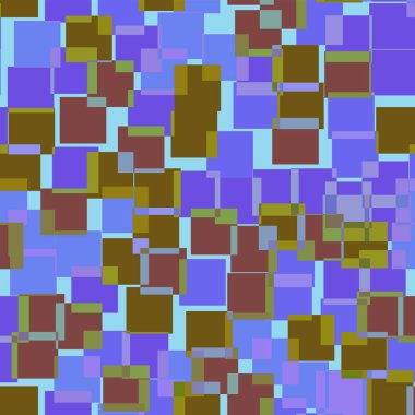 Kareler desen açık mavi geometrik renkli şık rasgele kareler kaotik geometrik soyut