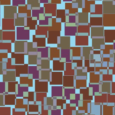 Kareler desen açık mavi geometrik renkli güzel rasgele kareler kaotik geometrik soyut