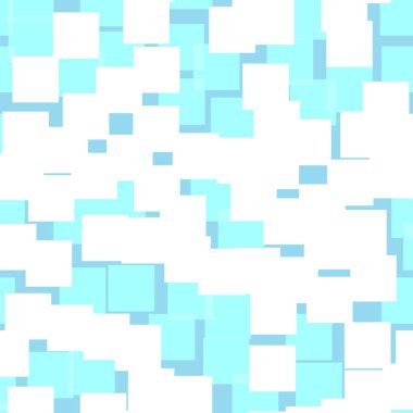 Kareler desen açık mavi geometrik renkli düzgün rasgele kareler kaotik geometrik soyut