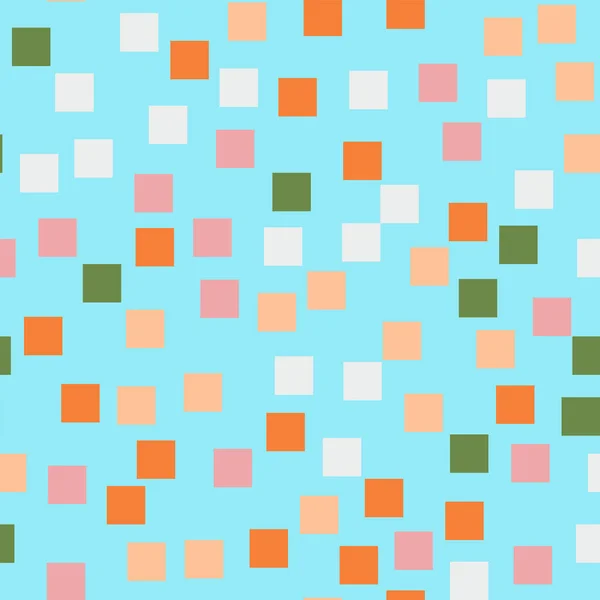 Abstraktní čtverce modré geometrické pozadí zvědavý náhodné kosočtverce geometrický chaotické — Stockový vektor