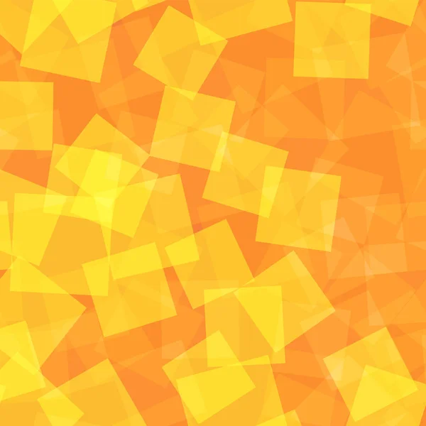 Patrón de cuadrados abstractos Fondo geométrico naranja Cuadrados aleatorios encantadores Caótico geométrico — Archivo Imágenes Vectoriales