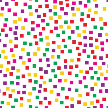 Kareler desen beyaz geometrik arka plan ilginç rasgele kareler kaotik geometrik soyut