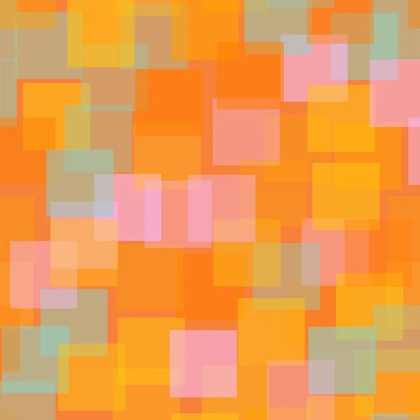 Abstract squares pattern Orange geometric background Brilliant random squares Geometric chaotic — Stock Vector