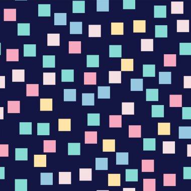 Desen derin mavi geometrik arka plan şaşırtıcı rasgele kareler geometrik soyut kareler