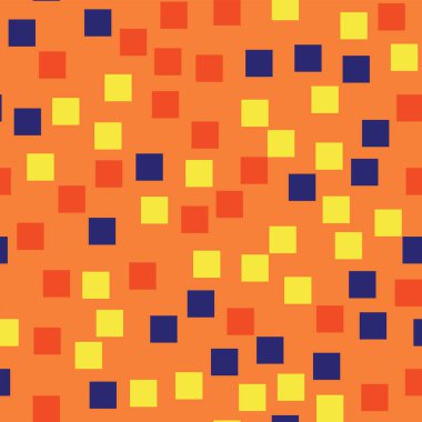 Soyut desen turuncu geometrik arka plan güzel rasgele kareler geometrik kaotik kareler