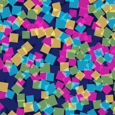 Desen derin mavi geometrik arka plan mükemmel rasgele kareler geometrik soyut kareler