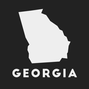 Gürcistan 'ın koyu arkaplanlı ABD eyalet haritası stil Gürcistan haritası ve bizlerin eyalet adı Vektör