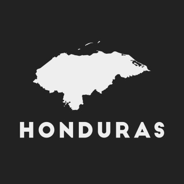 Koyu arkaplan üzerinde Honduras simgesi Ülke haritası Ülke adı Vektör olan stil Honduras haritası