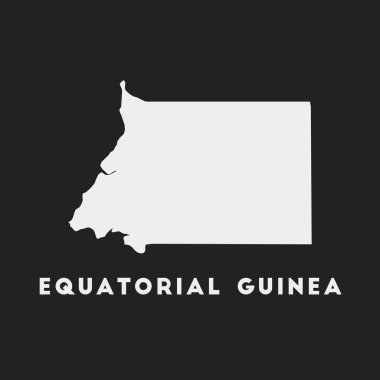 Equatorial Guinea icon Country map on dark background Stylish Equatorial Guinea map with country