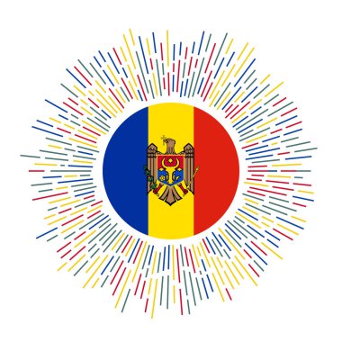 Moldova, Moldova bayrağını renkli ışınlarla, Moldova bayrak taşıyıcısı ile parlayan güneş ışığıyla imzaladı