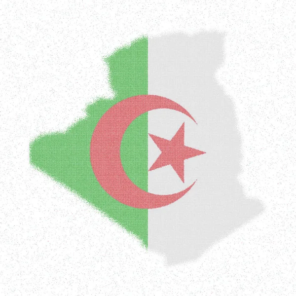 Mapa Algierii Mapa stylu mozaiki z flagą Algierii Ilustracja wektora egzotycznego — Wektor stockowy
