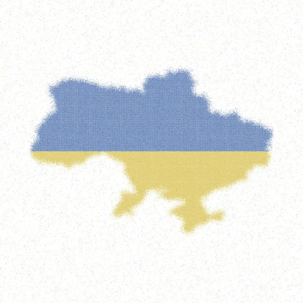 Map of Ukraine Mosaic style map with flag of Ukraine Dramatic vector illustration — ストックベクタ