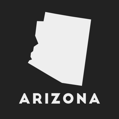 Arizona eyalet haritası koyu arkaplan üzerinde stil Arizona haritası ile bizim eyalet adımız Vektör