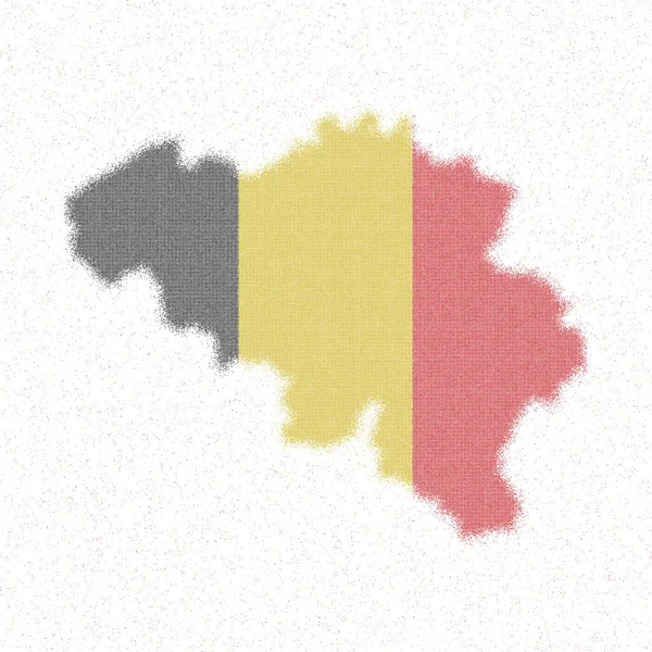 Mapa Bélgica Mapa Estilo Mosaico Com Bandeira Bélgica Impressionante Ilustração —  Vetores de Stock