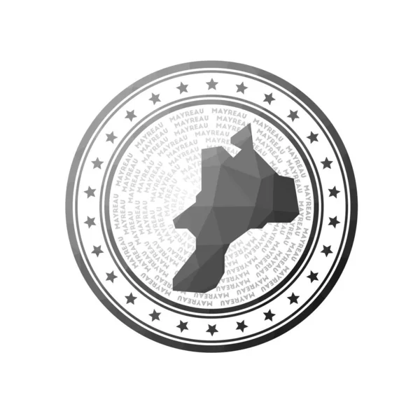 Sello de poli bajo plano de Mayreau Insignia poligonal Mayreau Logotipo de vector de moda de la isla — Vector de stock