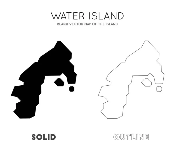 水岛地图 岛屿空白矢量图 水岛的边界为您的信息图形 矢量说明 — 图库矢量图片