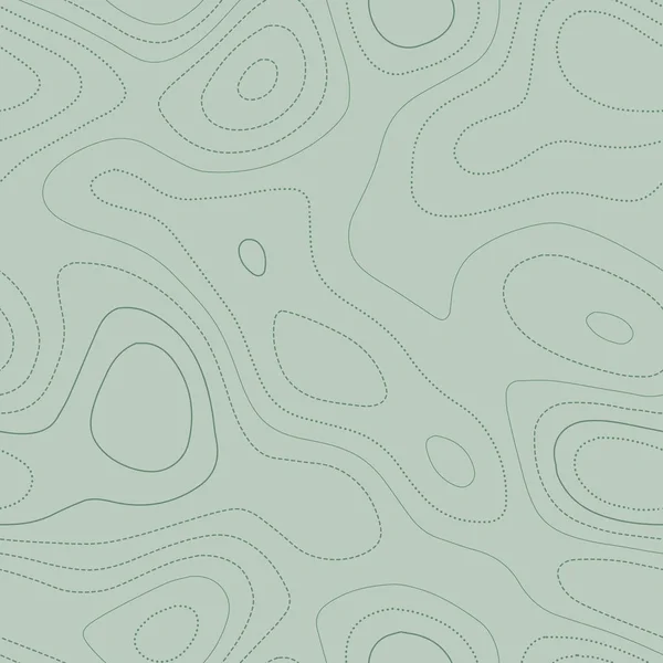 Líneas de contorno Mapa topográfico admirable en tonos verdes diseño inconsútil exquisito azulejo — Vector de stock