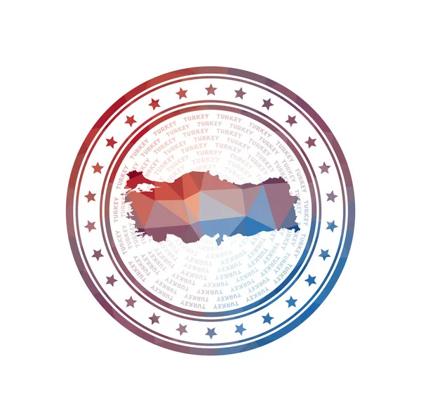 Плоская Низкопольная Марка Турции Многоугольный Значок Индейки Модный Векторный Логотип — стоковый вектор