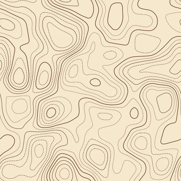 Топографические Карты Фактическая Топографическая Карта Бесшовный Дизайн Экстраординарный Кафельный Рисунок — стоковый вектор